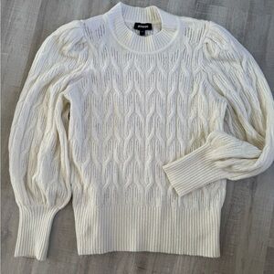 Express Cream Cable Knit Sweater